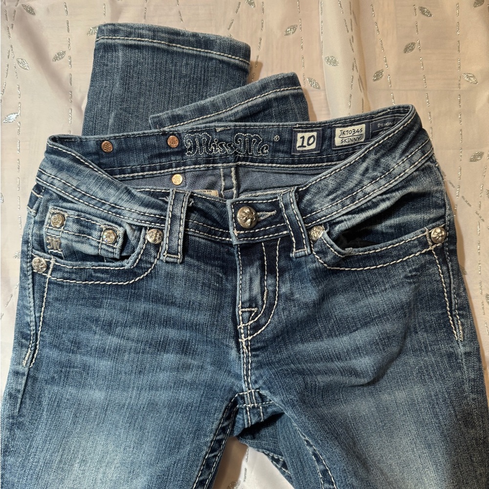 Miss Me Women's Distressed Blue Boot Cut Jeans